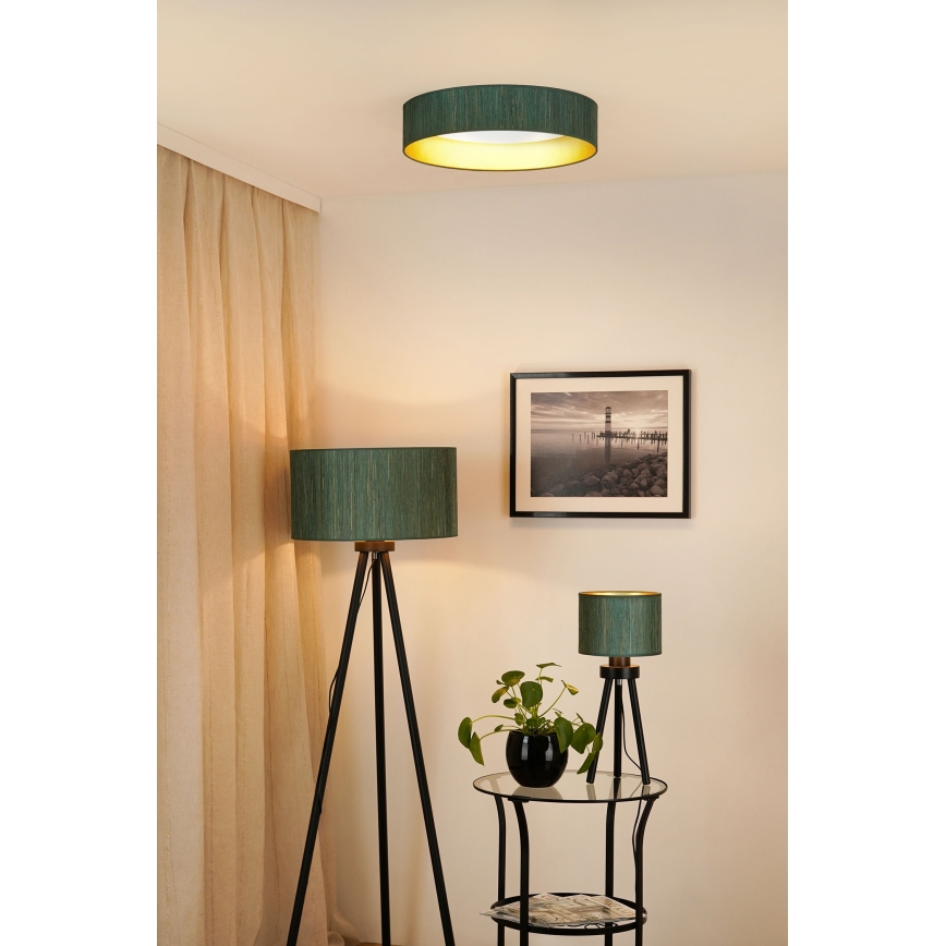 Brilagi - Φωτιστικό οροφής LED BOSTON ROLLER LED/24W/230V διάμετρος 45 cm straw πράσινο/χρυσό