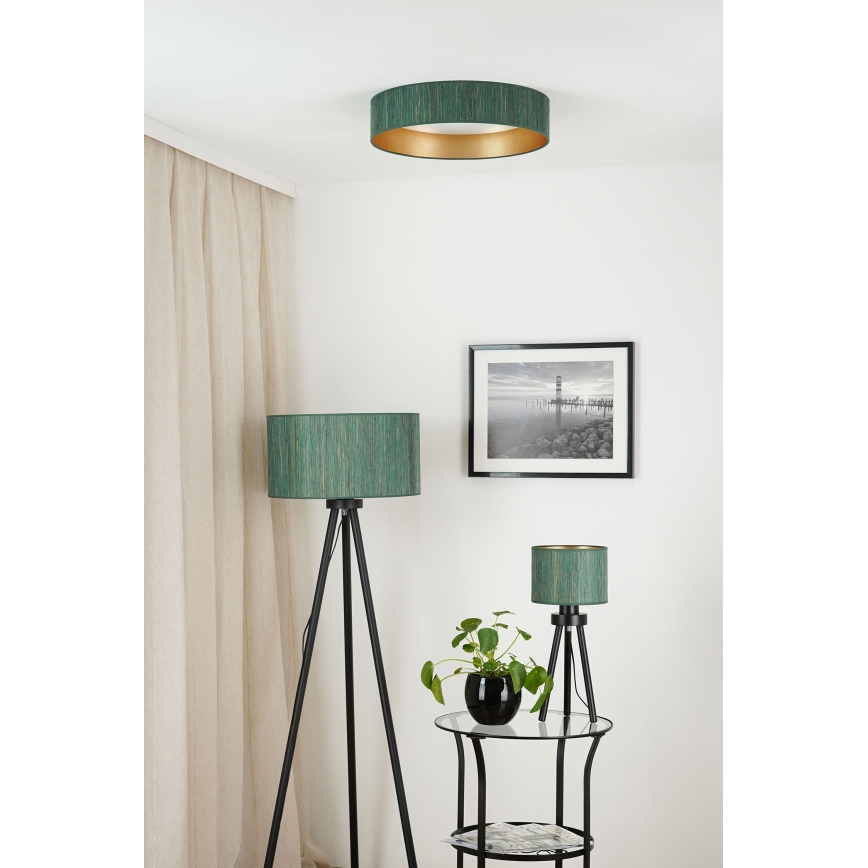 Brilagi - Φωτιστικό οροφής LED BOSTON ROLLER LED/24W/230V διάμετρος 45 cm straw πράσινο/χρυσό