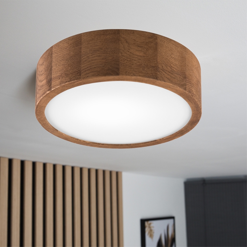 Brilagi - Φωτιστικό οροφής LED CARVALHO 1xE27/60W/230V δρυς κερασιά διάμετρος 27 cm