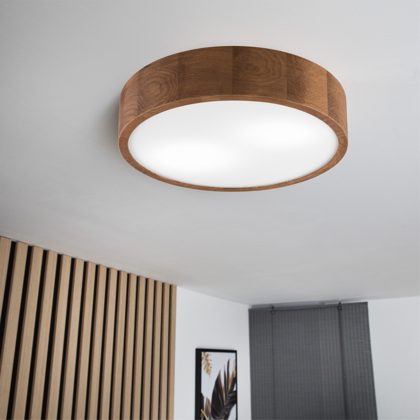 Brilagi - Φωτιστικό οροφής LED CARVALHO 2xE27/60W/230V δρυς κερασιά διάμετρος 37 cm