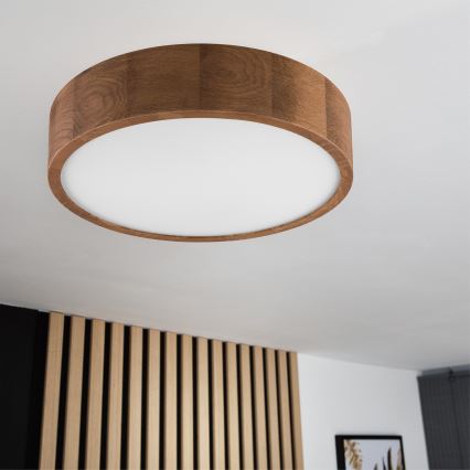 Brilagi - Φωτιστικό οροφής LED CARVALHO 2xE27/60W/230V δρυς κερασιά διάμετρος 37 cm