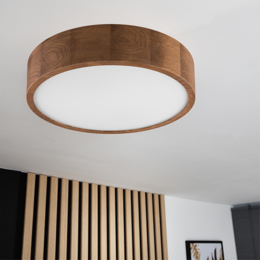 Brilagi - Φωτιστικό οροφής LED CARVALHO 2xE27/60W/230V δρυς κερασιά διάμετρος 37 cm