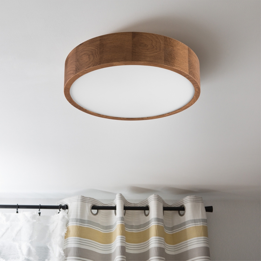Brilagi - Φωτιστικό οροφής LED CARVALHO 2xE27/60W/230V δρυς κερασιά διάμετρος 37 cm