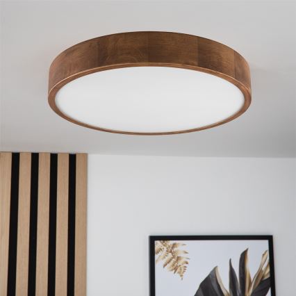 Brilagi - Φωτιστικό οροφής LED CARVALHO 3xE27/60W/230V δρυς κερασιά διάμετρος 47 cm