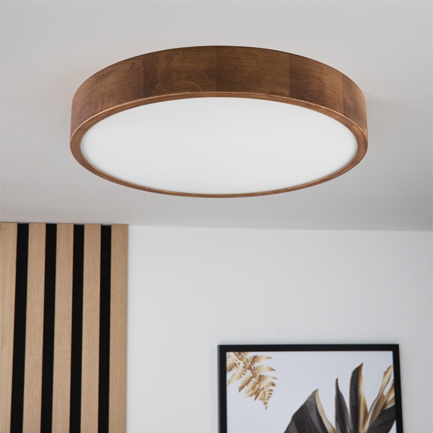 Brilagi - Φωτιστικό οροφής LED CARVALHO 3xE27/60W/230V δρυς κερασιά διάμετρος 47 cm