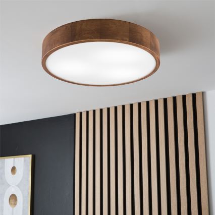 Brilagi - Φωτιστικό οροφής LED CARVALHO 3xE27/60W/230V δρυς κερασιά διάμετρος 47 cm