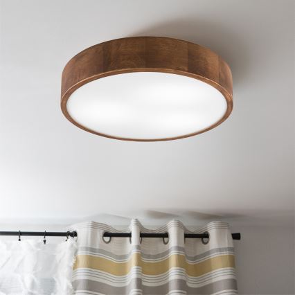 Brilagi - Φωτιστικό οροφής LED CARVALHO 3xE27/60W/230V δρυς κερασιά διάμετρος 47 cm
