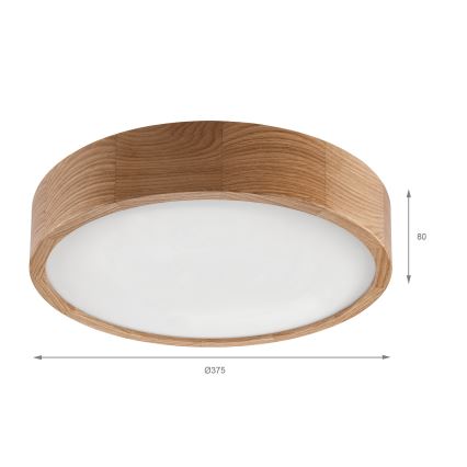 Brilagi - Φωτιστικό οροφής LED CARVALHO LED/36W/230V δρυς, Ø 37,5 εκ.