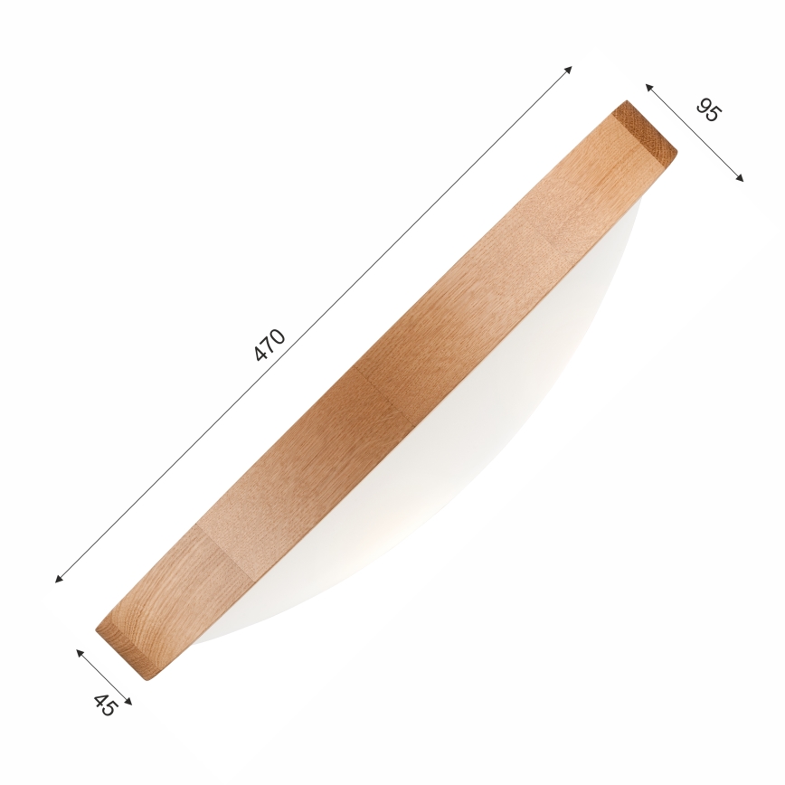 Brilagi - Φωτιστικό οροφής LED CARVALHO SLIM 3xE27/60W/230V δρυς διάμετρος 47 cm