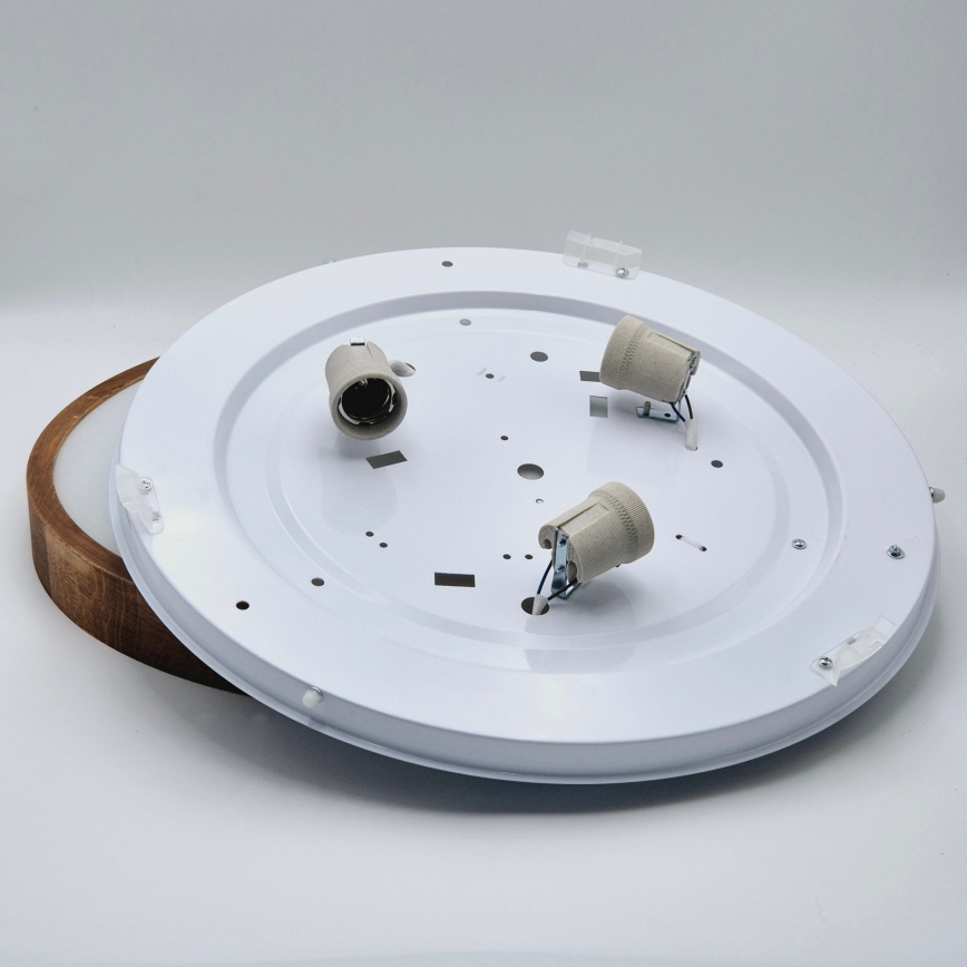 Brilagi - Φωτιστικό οροφής LED CARVALHO SLIM 3xE27/60W/230V δρυς κερασιά διάμετρος 47 cm