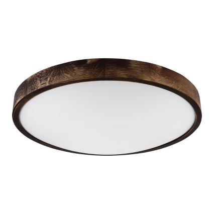 Brilagi - Φωτιστικό οροφής LED CARVALHO SLIM SMOKEY LED/36W/230V, φινίρισμα δρυός, διάμετρος 47,5 εκ.