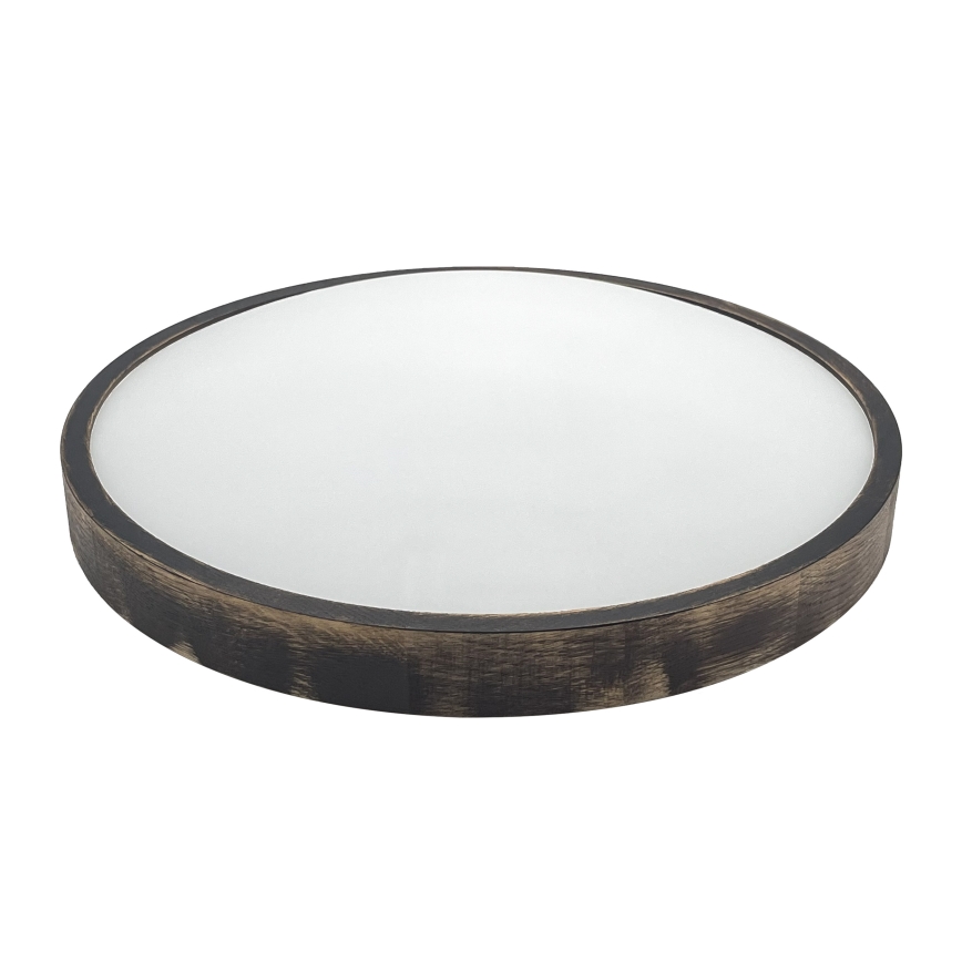 Brilagi - Φωτιστικό οροφής LED CARVALHO SLIM SMOKEY LED/36W/230V, φινίρισμα δρυός, διάμετρος 47,5 εκ.