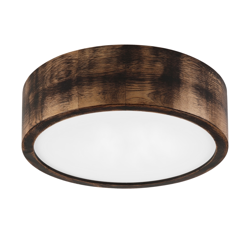 Brilagi - Φωτιστικό οροφής LED CARVALHO SMOKEY LED/20W/230V, φινίρισμα δρυός, διάμ. 27,5 εκ.