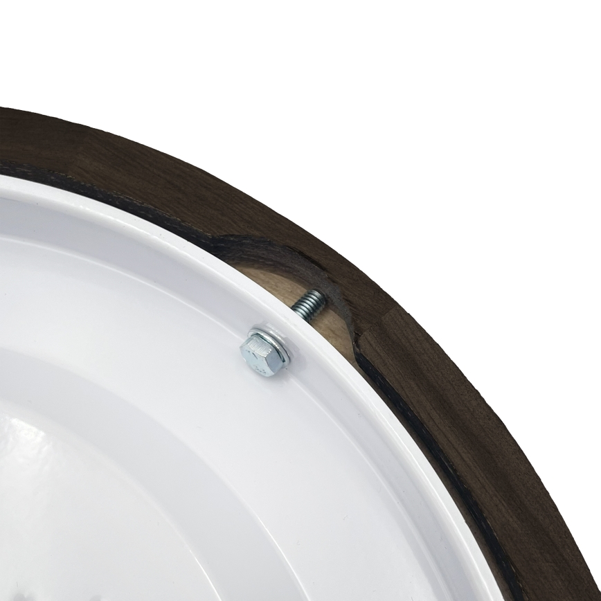 Brilagi - Φωτιστικό οροφής LED CARVALHO SMOKEY LED/20W/230V, φινίρισμα δρυός, διάμ. 27,5 εκ.