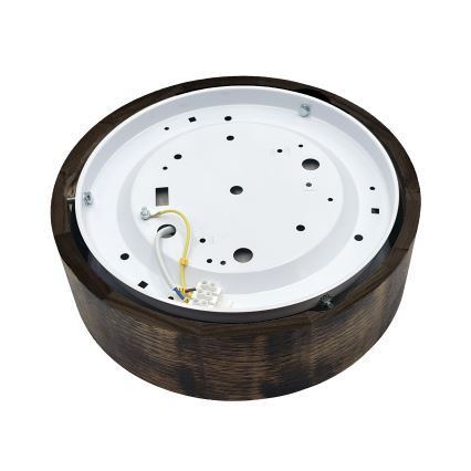 Brilagi - Φωτιστικό οροφής LED CARVALHO SMOKEY LED/20W/230V, φινίρισμα δρυός, διάμ. 27,5 εκ.