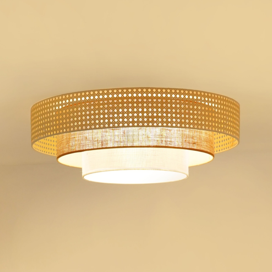 Brilagi - Φωτιστικό οροφής LED CEDAR LUNETA LED/26W/230V μπεζ/καφέ/κρεμ