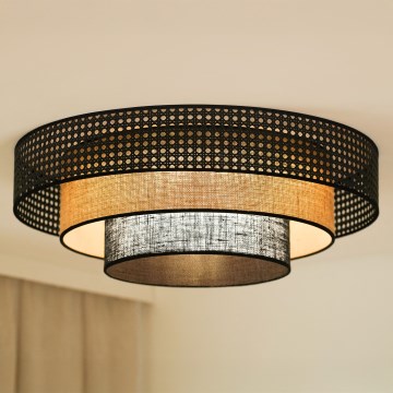 Brilagi - Φωτιστικό οροφής LED DAKOTA LUNETA LED/12W/230V διάμετρος 60 cm 3000K/4000K/6400K μαύρο/μπεζ