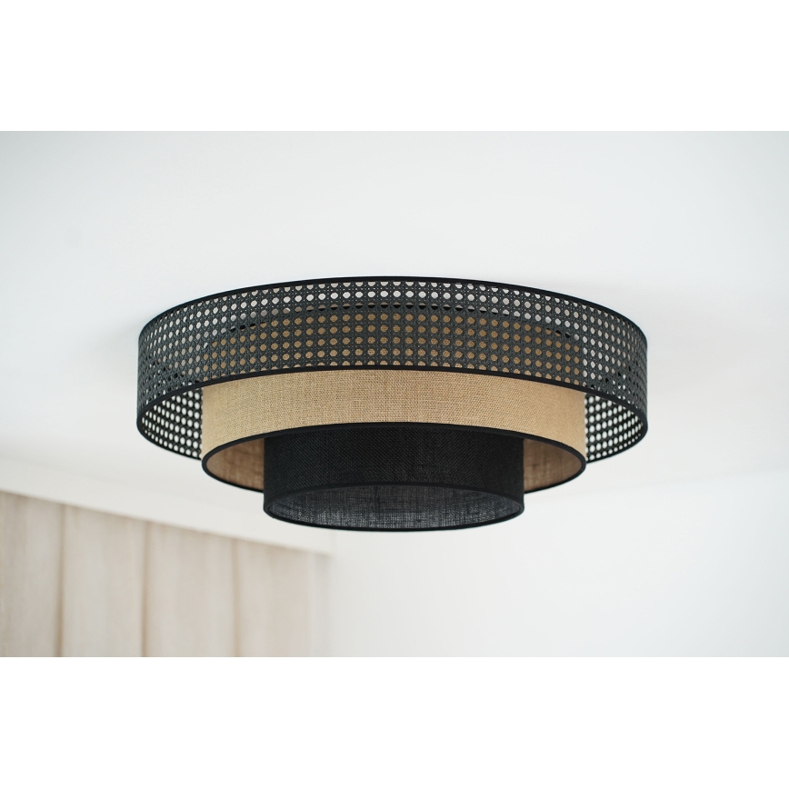 Brilagi - Φωτιστικό οροφής LED DAKOTA LUNETA LED/12W/230V διάμετρος 60 cm 3000K/4000K/6400K μαύρο/μπεζ