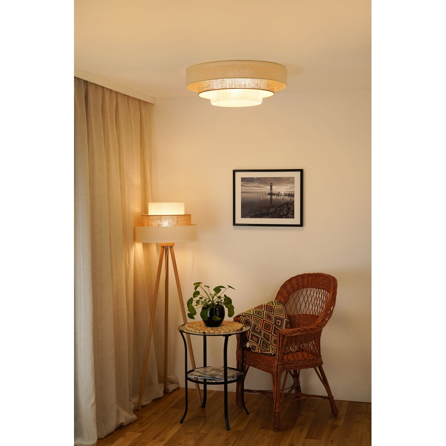 Brilagi - Φωτιστικό οροφής LED DENVER LUNETA LED/12W/230V διάμετρος 60 cm 3000K/4000K/6400K μπεζ/κρεμ