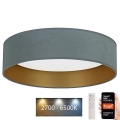 Brilagi - Φωτιστικό οροφής LED Dimmable VELVET SMART LED/24W/230V δ. 45 cm 2700-6500K Wi-Fi Tuya mint/gold + τηλεχειριστήριο