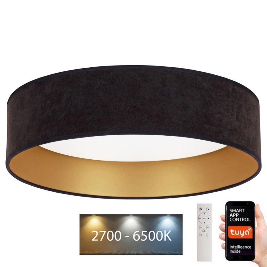 Brilagi - Φωτιστικό οροφής LED Dimmable VELVET SMART LED/36W/230V δ. 55 cm 2700-6500K Wi-Fi Tuya μαύρο/χρυσό + τηλεχειριστήριο