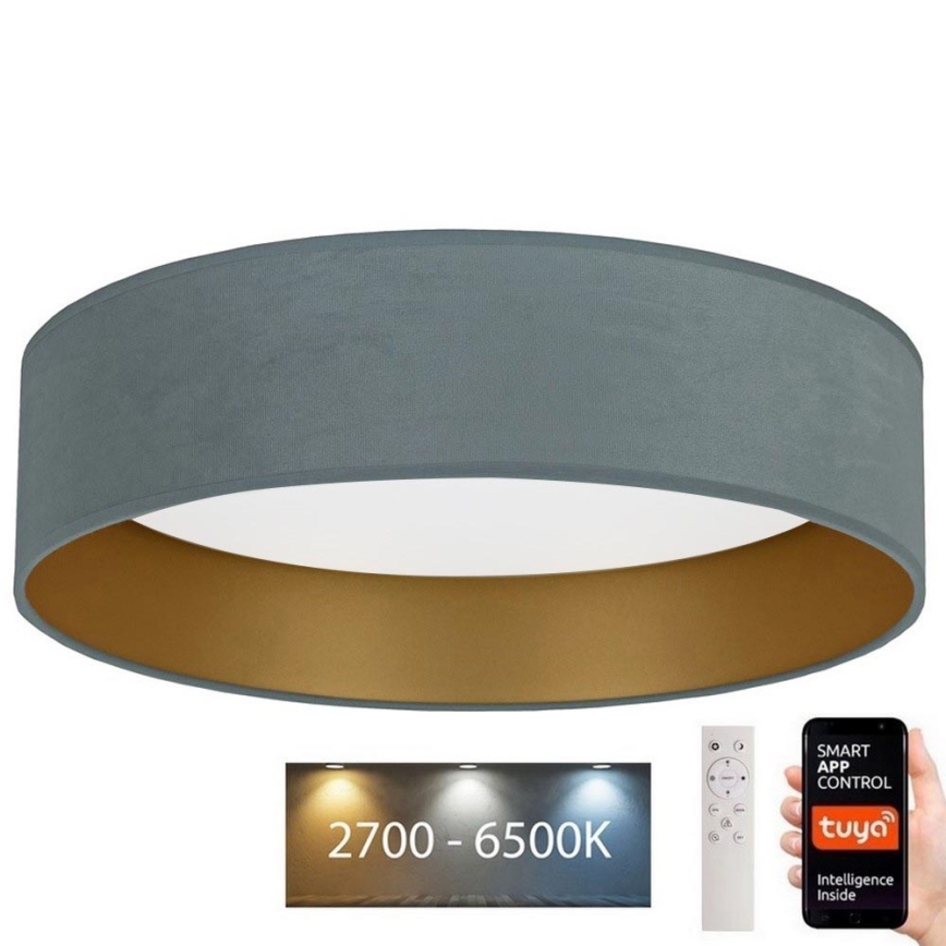 Brilagi - Φωτιστικό οροφής LED Dimmable VELVET SMART LED/36W/230V δ. 55 cm 2700-6500K Wi-Fi Tuya μέντα/χρυσό + τηλεχειριστήριο