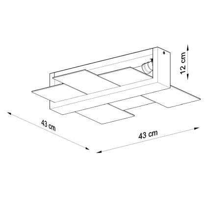 Brilagi -  Φωτιστικό οροφής LED HERA 2xE27/7,5W/230V βέγκε