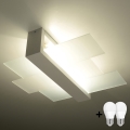 Brilagi -  Φωτιστικό οροφής LED HERA 2xE27/7,5W/230V λευκό
