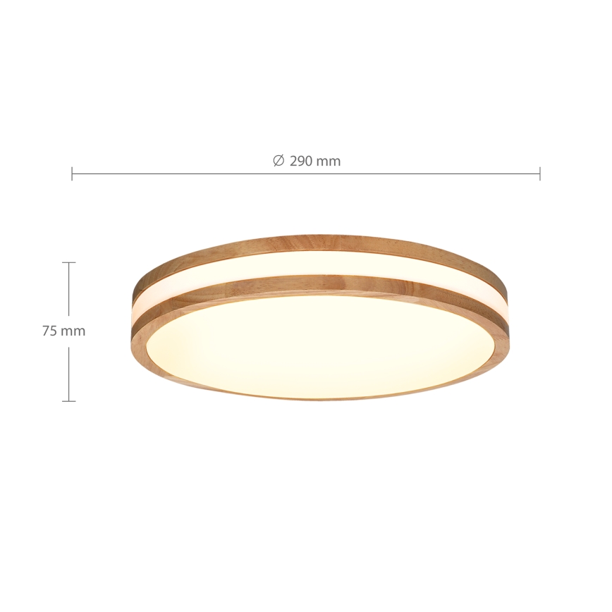 Brilagi - Φωτιστικό οροφής LED MOLINA LED/24W/230V δρυς διάμετρος 29 cm