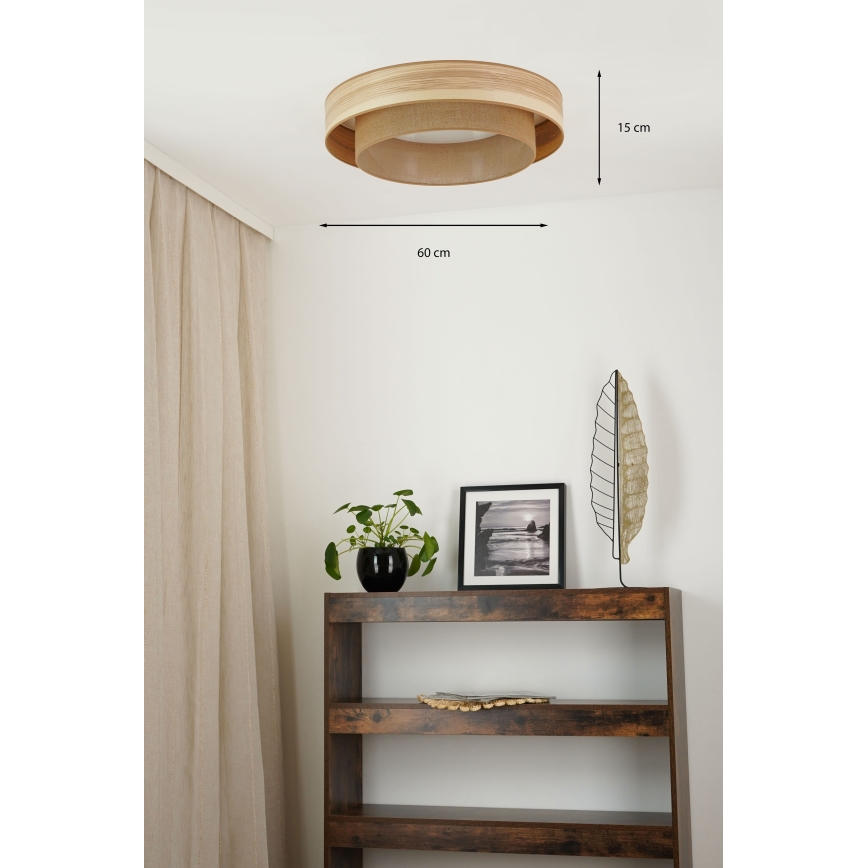 Brilagi - Φωτιστικό οροφής LED MONTANA BOHO LED/26W/230V διάμετρος 60 cm καφέ