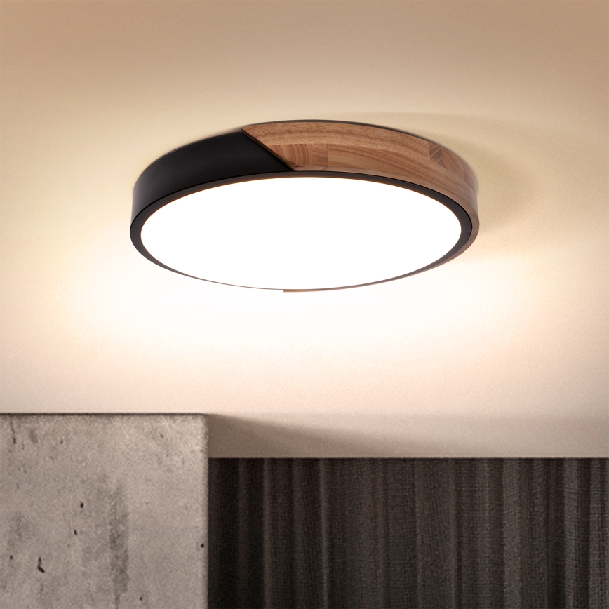Brilagi - Φωτιστικό οροφής LED PILANA LED/24W/230V δρυς διάμετρος 30 cm