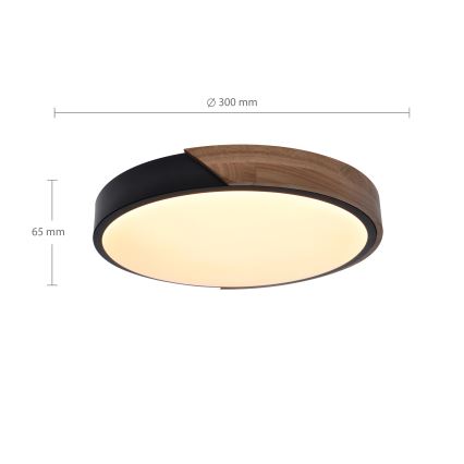 Brilagi - Φωτιστικό οροφής LED PILANA LED/24W/230V δρυς διάμετρος 30 cm