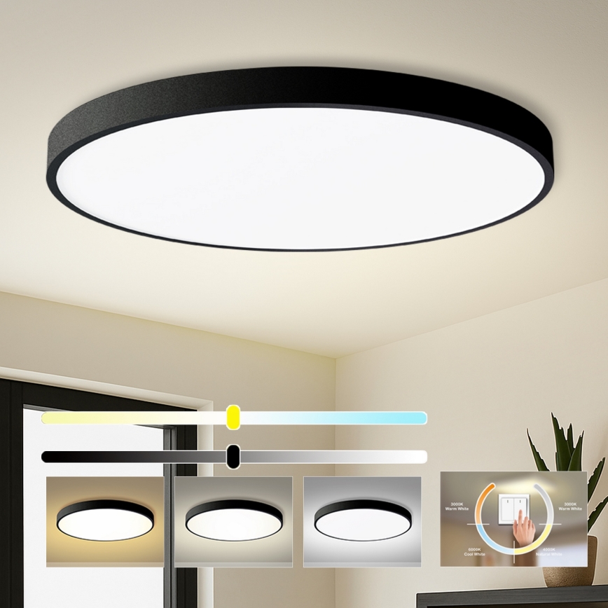 Brilagi - Φωτιστικό οροφής LED POOL LED/180W/230V 3000/4500/6000K διάμ. 120 cm μαύρο