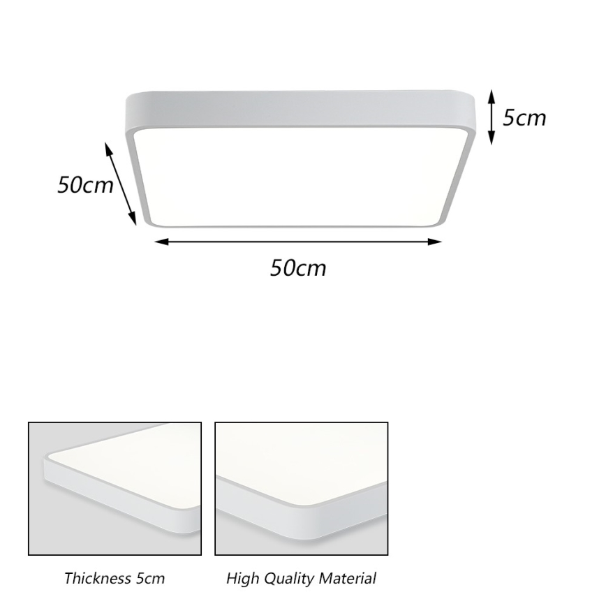 Brilagi - Φωτιστικό οροφής LED POOL LED/48W/230V 3000/4500/6000K 50x50 cm λευκό
