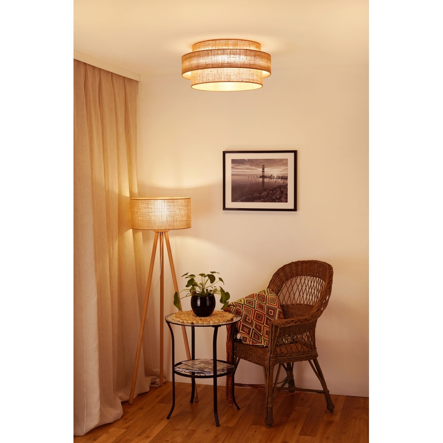 Brilagi - Φωτιστικό οροφής LED SPACE YUTE LED/12W/230V διάμετρος 50 cm 3000K/4000K/6400K μπεζ