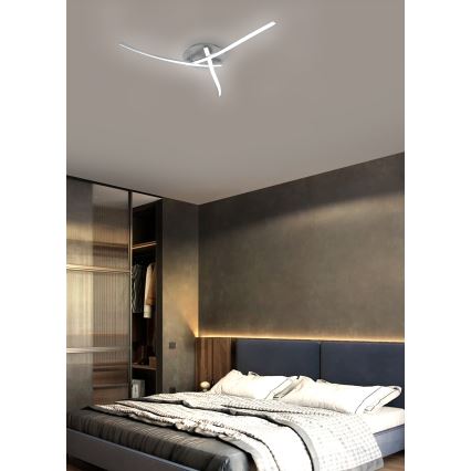 Brilagi - Φωτιστικό οροφής LED STRIPES LED/24W/230V ασήμι