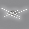 Brilagi - Φωτιστικό οροφής LED STRIPES LED/37W/230V 68x68 cm ασημί