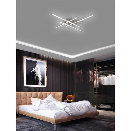 Brilagi - Φωτιστικό οροφής LED STRIPES LED/37W/230V ασήμι