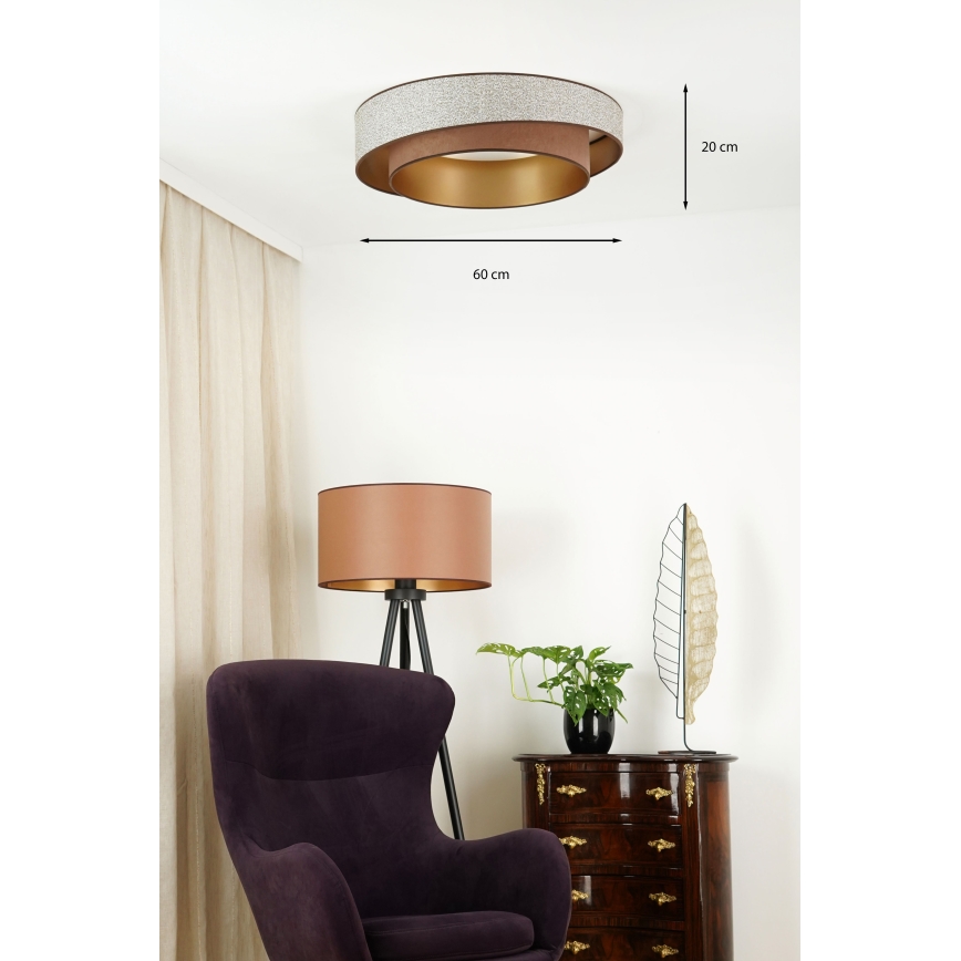 Brilagi - Φωτιστικό οροφής LED VEGAS SHINE LED/24W/230V διάμετρος 60 cm καφέ