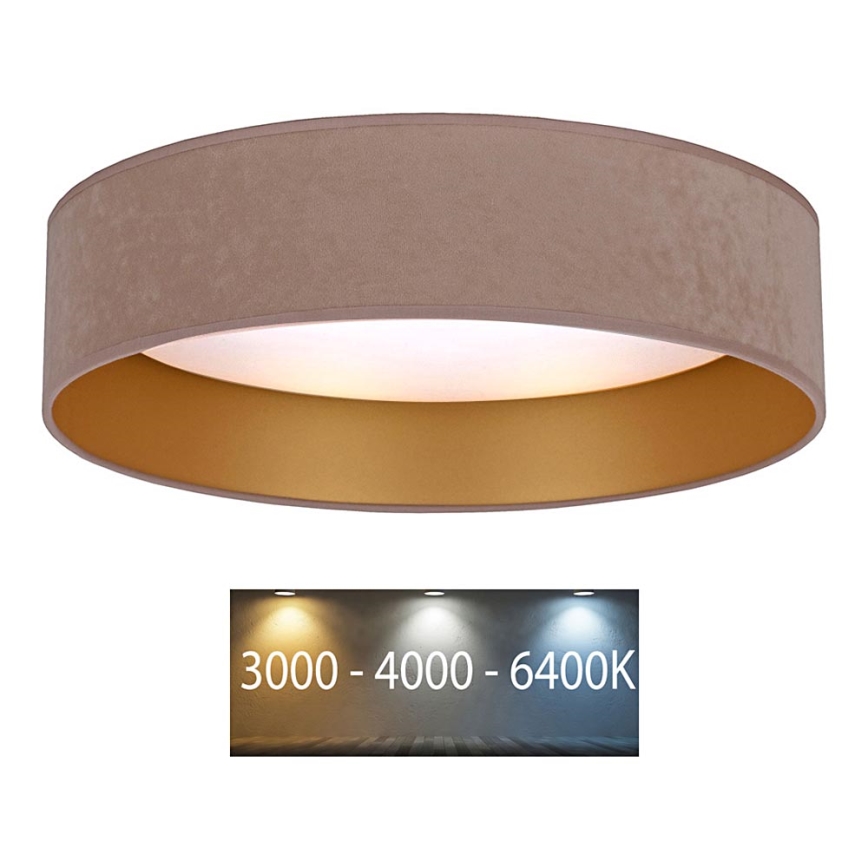 Brilagi - Φωτιστικό οροφής LED VELVET LED/12W/230V δ. 30 cm 3000K/4000K/6400K μπεζ/χρυσό