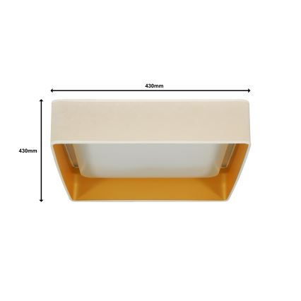 Brilagi - Φωτιστικό οροφής LED VELVET SQUARE LED/24W/230V κρεμ