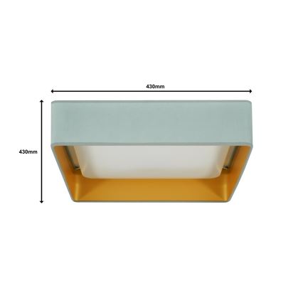 Brilagi - Φωτιστικό οροφής LED VELVET SQUARE LED/24W/230V μέντα