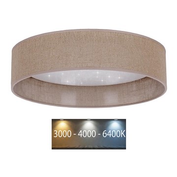 Brilagi - Φωτιστικό οροφής LED VELVET STAR LED/24W/230V δ. 40 cm 3000K/4000K/6400K καφέ