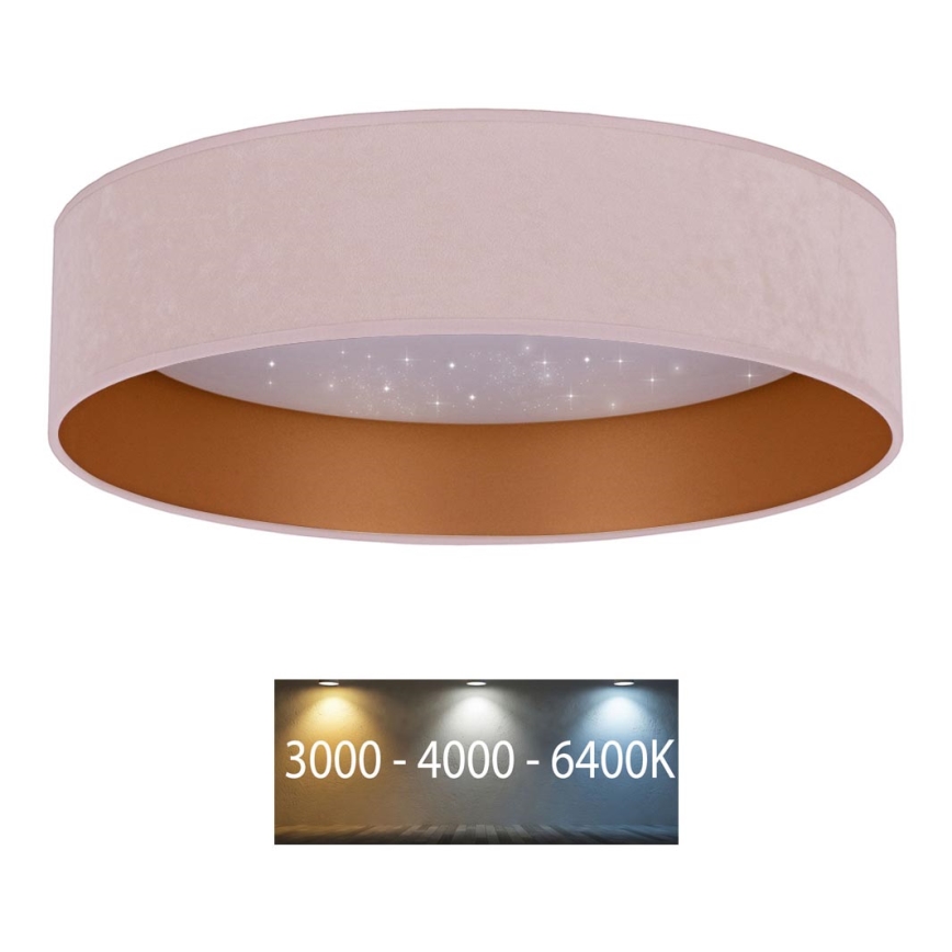 Brilagi - Φωτιστικό οροφής LED VELVET STAR LED/24W/230V δ. 40 cm 3000K/4000K/6400K ροζ/χρυσό