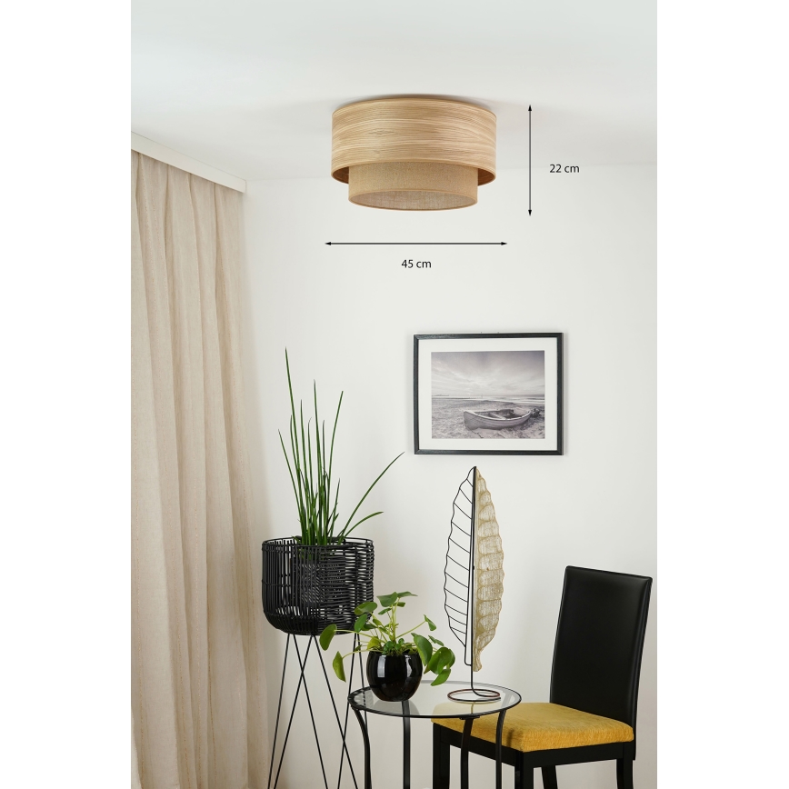 Brilagi - Φωτιστικό οροφής MONTANA BOHO 1xE27/15W/230V διάμετρος 45 cm καφέ