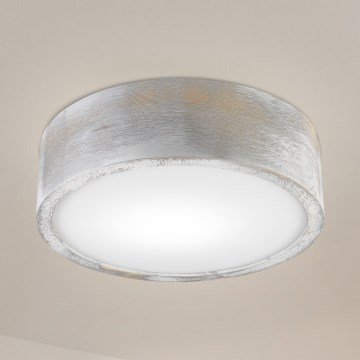 Brilagi - Φωτιστικό οροφής PINO 1xE27/15W/230V πεύκο/ασημί Ø 27,5 cm