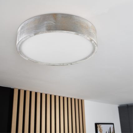 Brilagi - Φωτιστικό οροφής PINO 2xE27/15W/230V πεύκο/ασημί διάμ. 37,5 εκ.