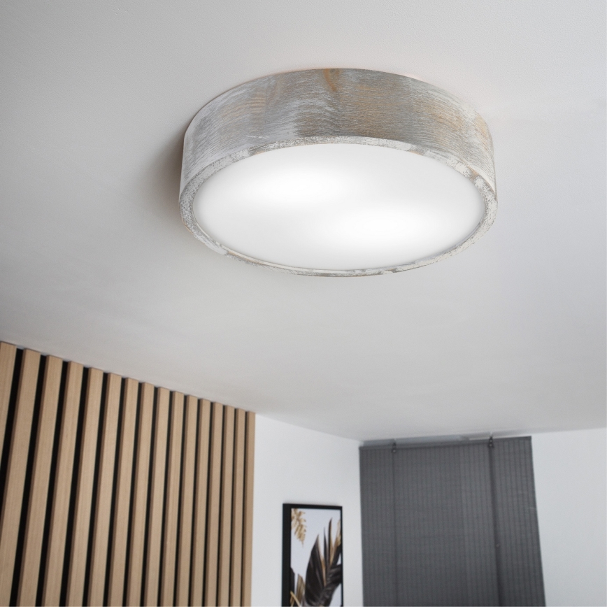 Brilagi - Φωτιστικό οροφής PINO 2xE27/15W/230V πεύκο/ασημί διάμ. 37,5 εκ.