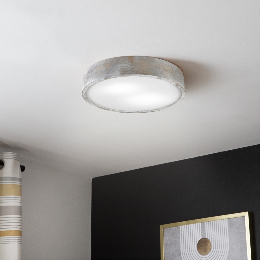 Brilagi - Φωτιστικό οροφής PINO 2xE27/15W/230V πεύκο/ασημί διάμ. 37,5 εκ.