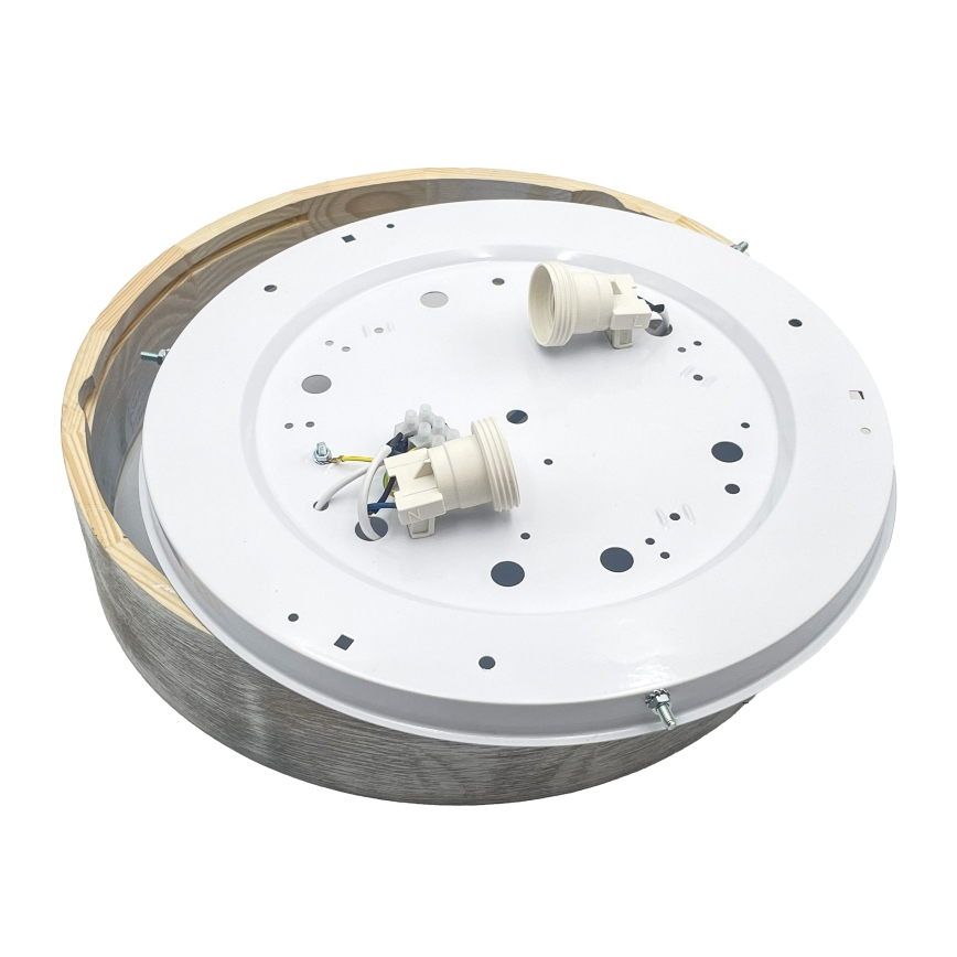 Brilagi - Φωτιστικό οροφής PINO 2xE27/15W/230V πεύκο/ασημί διάμ. 37,5 εκ.
